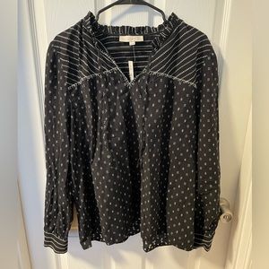 NWT XXL Loft Long Sleeve Blouse